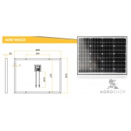 Solpanel för elstängsel 40W