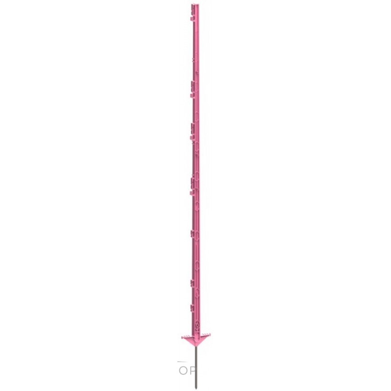 Plaststolpe AKO Classic med dubbelt fottramp, rosa 1,56m