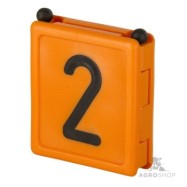 Halsbandsnummer DUO - 2, orange, 6st