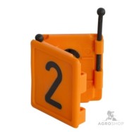 Halsbandsnummer DUO - 2, orange, 6st