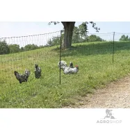 Elstängselnät PoultryNet för höns 1,06x50m med fotstöd