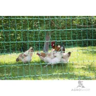 Elstängselnät PoultryNet för höns 1,06x50m med fotstöd
