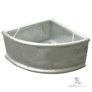 Trough triangular, 35 litre, galvanized