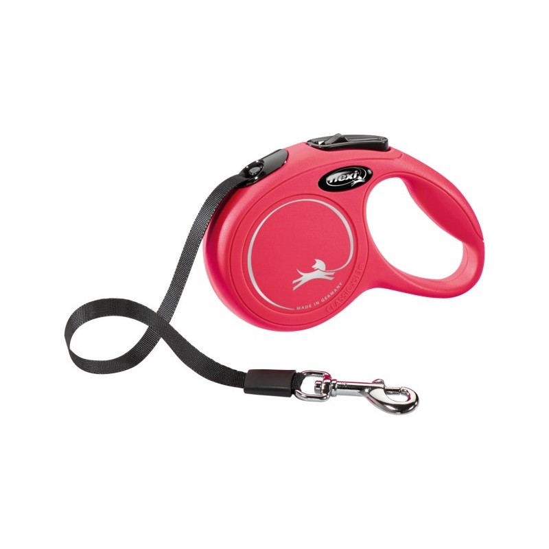 Hundkoppel Flexi Classic M (25kg) röd 5m