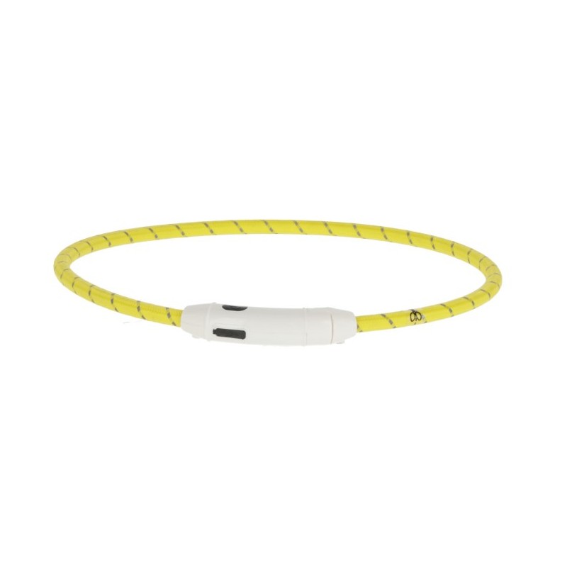 LED hundhalsband MaxiSafe 65cm gul