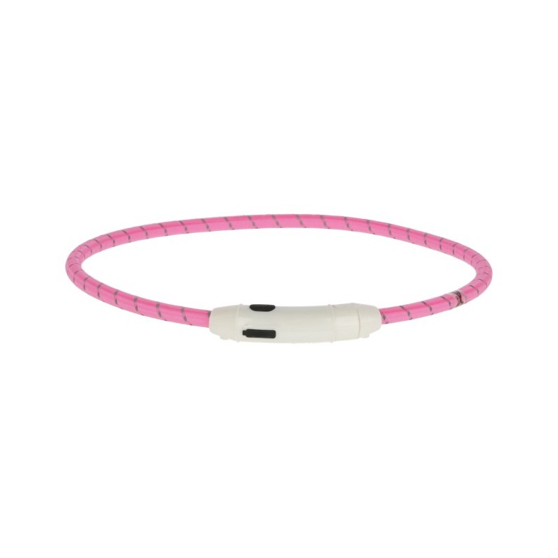 LED hundhalsband MaxiSafe 65cm rosa