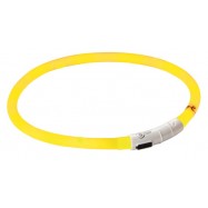 LED hundhalsband MaxiSafe 55cm gul