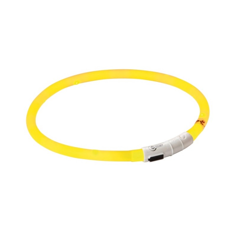 LED hundhalsband MaxiSafe 55cm gul