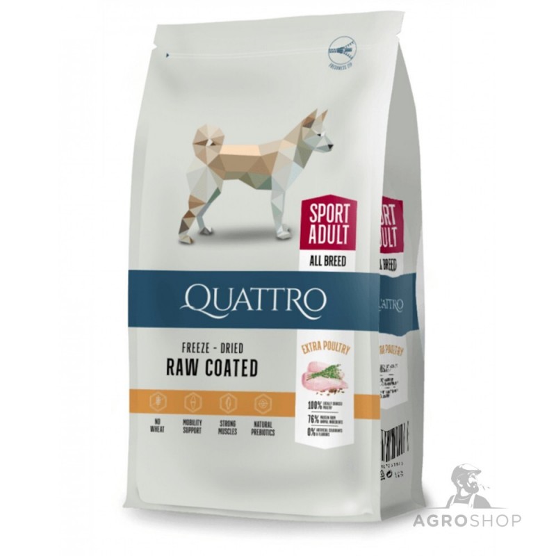 Koerte kuivtoit QUATTRO Active Adult 12kg