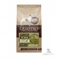 Hundfoder QUATTRO SuperPremium Junior med anka 7 kg