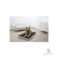 Hundbädd av memoryfoam beige/grå 100x60cm