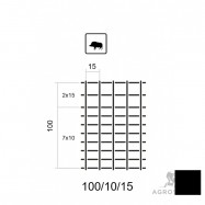 Viltnät ForestNet L zn ø2,0/1,6mm, maskstorlek 15x10-15cm 1,00x50m