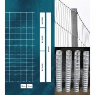 Viltnät ForestNet L zn ø2,0/1,6mm, maskstorlek 15x10-20cm 1,80x50m