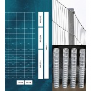 Viltnät ForestNet M zn ø2,5/2,0mm maskstorlek 15x5-15cm 1,25x50m