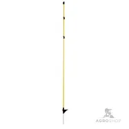 Gul glasfiberstolpe Classic med tre isolatorer 1,52 m 10 st