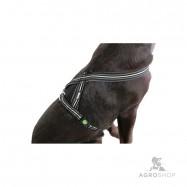 Hundsele med reflexband Xenos 15x30-40cm svart/gul