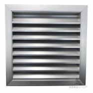 Ventilationsgrill med automatiskt stängande ventil 100x100cm