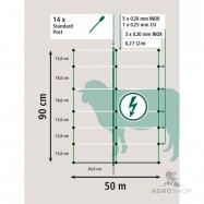 Elstängselnät TopLine Plus för lamm 0,9x50m