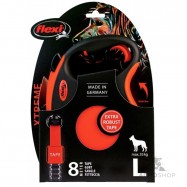 Hundkoppel Flexi Xtreme L (55kg) orange 8m