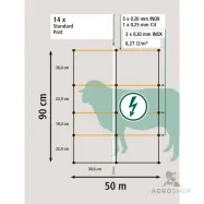 Elstängselnät AKO TitanLight för får 0,9x50m