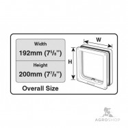 CatMate 2-vägs kattdörr, vit