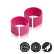 Benringar för fåglar Ø12mm 25st, rosa