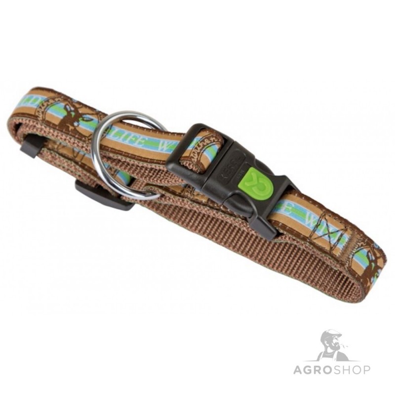 Halsband WildLife brun/turkos 40-55cm