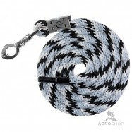 Lead rope Mustang, panic-hook, silver/black/white