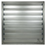 Ventilationsgrill med automatiskt stängande ventil 100x100cm