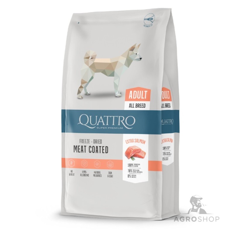 QUATTRO Adult hundfoder med lax 3kg