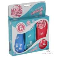 MagicBrush Jellyfish set med regnbågsfärgade plastborstar