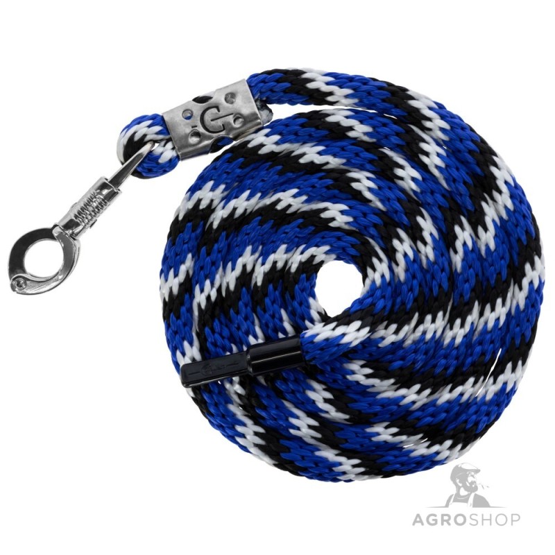 Lead rope Mustang, panic-hook, silver/black/white