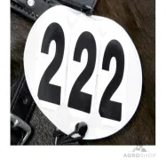 Rund startnummerlapp för träns