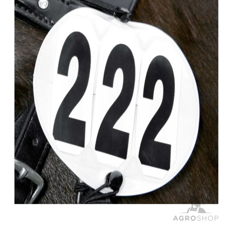 Rund startnummerlapp för träns