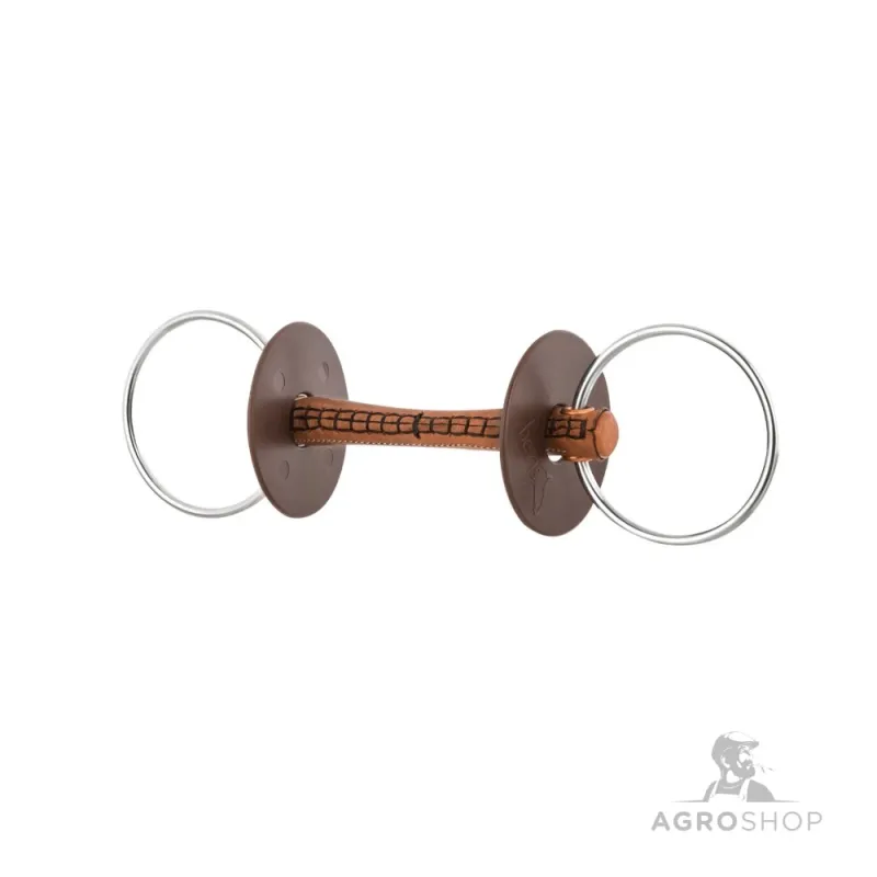 Rakt läderbett Leather Bar Snaffle 20mm/7.5cm Beris