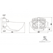 Uppvärmd plastvattenkopp HP20 230V /31W