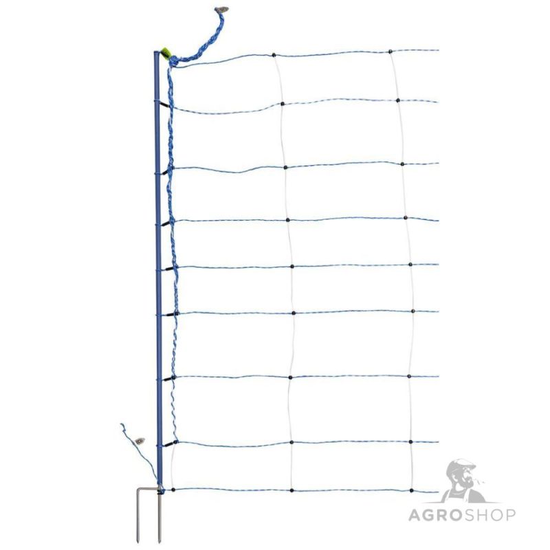 Elstängselnät AKO TitanNet Premium XBraid vargskydd 1,22x50m med fotstöd