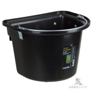 Foderkrubba med upphängningsbygel och bärhandtag 12 l, svart