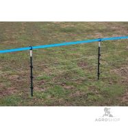 Stängselstolpe i metall T-Post 213 cm, grön/vit