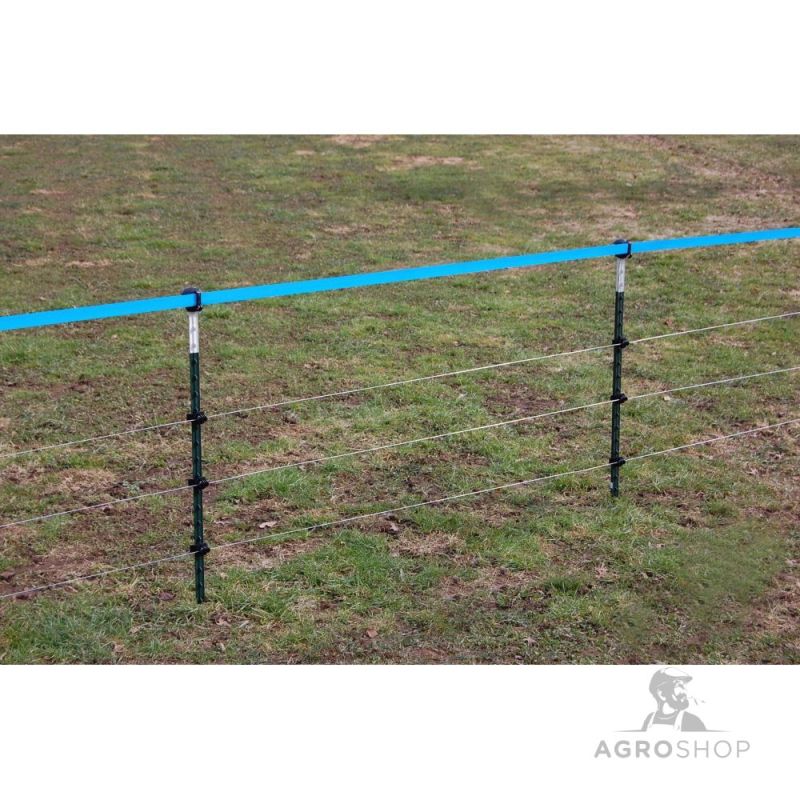 Stängselstolpe i metall T-Post 213 cm, grön/vit