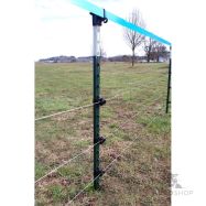Stängselstolpe i metall T-Post 213 cm, grön/vit