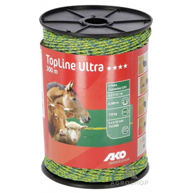 Elstängsel tråd AKO TopLine Plus Ultra PolyWire 300m