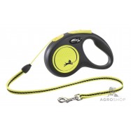 Hundkoppel Flexi Neon S (12kg) 5m